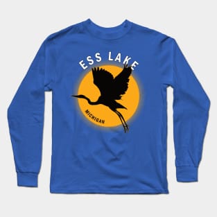 Ess Lake in Michigan Heron Sunrise Long Sleeve T-Shirt